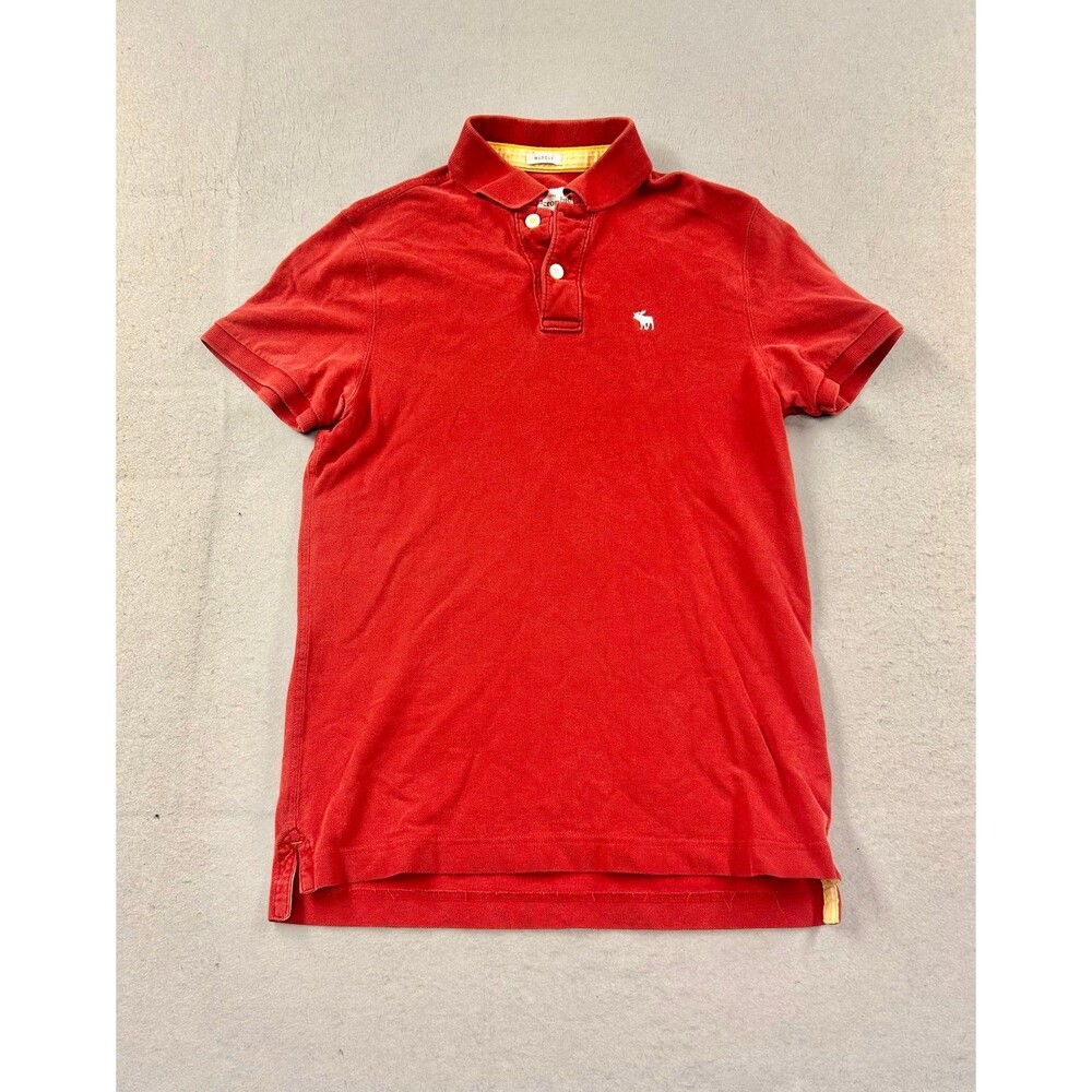 Abercrombie & Fitch Muscle Shirt Polo Red Medium